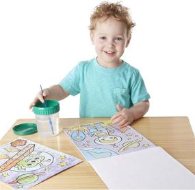 img 3 attached to 🎨 Melissa & Doug My First Paint With Water Art Pad: Pirates, Space, Construction, and More - Fun Children's Painting Activity