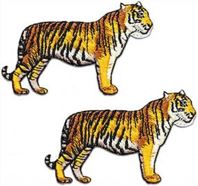 img 4 attached to 2 Delicate Embroidered Tiger Patches - Iron On/Sew On Applique For Men, Women & Kids - Cool And Cute Embroidery Patches For Clothes