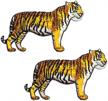 2 delicate embroidered tiger patches - iron on/sew on applique for men, women & kids - cool and cute embroidery patches for clothes logo