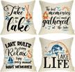 enhance your summer decor with fjfz lake life throw pillow cover set - perfect for farmhouse and patio spaces logo