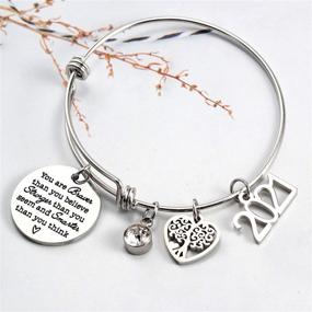 img 1 attached to 🎓 Haoze Graduation Gifts for Her 2021 - College & High School Graduation Gifts, Inspirational Bracelet: She Believed, She Did - Ideal for Sisters & Best Friends