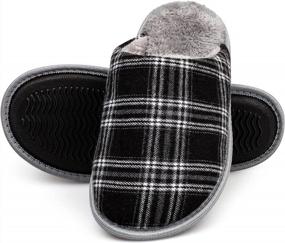 img 3 attached to Stay Cozy And Comfortable: Riemot Furry Slippers With Memory Foam And Anti-Slip Soles For Women And Men