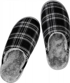 img 4 attached to Stay Cozy And Comfortable: Riemot Furry Slippers With Memory Foam And Anti-Slip Soles For Women And Men