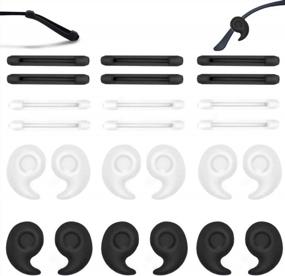img 4 attached to 12 Pairs Soft Silicone Eyeglasses Retainers - Anti-Slip Comfort For Spectacle Sunglasses Reading Glasses