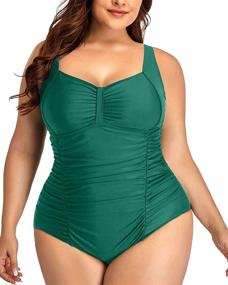 img 4 attached to Daci Control Vintage Swimwear for Women's Clothing at Swimsuits & Cover Ups