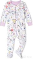 comfy and stylish: the children's place floral snug fit cotton pajamas for baby and toddler girls logo