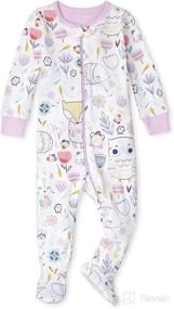 img 3 attached to Comfy and Stylish: The Children's Place Floral Snug Fit Cotton Pajamas for Baby and Toddler Girls