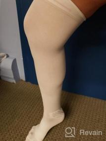 img 7 attached to 2X-Large NuVein Surgical Stockings - 18MmHg Embolic Recovery Support, Unisex Knee High Fit, Closed Toe White