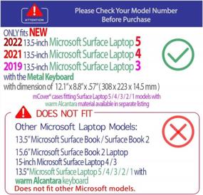 img 2 attached to mCover Hard Shell Case for 13.5-inch Microsoft Surface Laptop 3 with 💼 Metallic Keyboard (Excludes Surface Laptop 3/2/1 with Alcantara, Surface Book, Tablet) - Clear