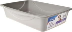 img 4 attached to 🐾 Compact and Stylish Petmate Litter Pan: Blue/Gray, Small