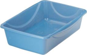 img 1 attached to 🐾 Compact and Stylish Petmate Litter Pan: Blue/Gray, Small