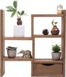 sunnyglade wooden 3-tier plant stand for succulents, tabletop, window, and indoor garden decor logo