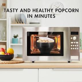 img 3 attached to The Original Korcci Microwaveable Silicone Popcorn Popper, BPA Free Microwave Popcorn Popper, Collapsible Microwave Popcorn Maker Bowl, Dishwasher Safe - Black
