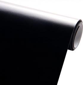 img 1 attached to Матовая металлическая черная виниловая пленка с выпуском воздушных пузырей, защитой от царапин и растягивающимися свойствами для автомобильной краски - 5 футов X 20 футов от HOHOFILM