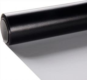 img 2 attached to Матовая металлическая черная виниловая пленка с выпуском воздушных пузырей, защитой от царапин и растягивающимися свойствами для автомобильной краски - 5 футов X 20 футов от HOHOFILM