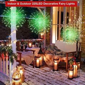 img 1 attached to Fairy Lights Battery Operated Wire Lights,225 LED DIY 8 Modes Dimmable Lights With Remote Control, Waterproof Decorative Hanging Starburst Lights For Christmas, Home, Patio, Indoor Outdoor Decoration