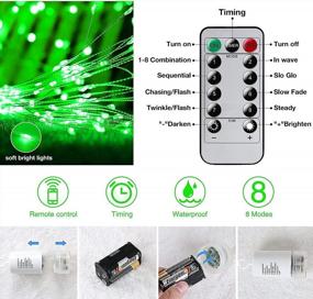 img 3 attached to Fairy Lights Battery Operated Wire Lights,225 LED DIY 8 Modes Dimmable Lights With Remote Control, Waterproof Decorative Hanging Starburst Lights For Christmas, Home, Patio, Indoor Outdoor Decoration