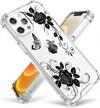 shockproof clear case for iphone 12 pro max - hard pc+tpu bumper protective cover - cutebe series - 6.7 inch - 2020 release logo