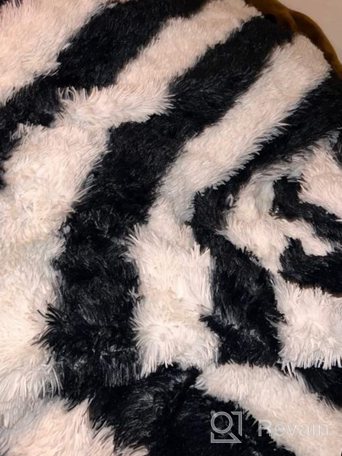 img 1 attached to Luxury Shaggy Faux Fur Duvet Cover Set 3 Piece Soft Fluffy Fuzzy Comforter Set Marble Print Bedding With Zipper Closure And 2 Pillow Covers, Tie Dye Dark Grey Color (Queen Size) review by Raymond Simmons