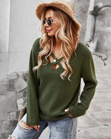 img 3 attached to Stylish And Comfortable Women'S Knit Sweater Tops With Off-Shoulder Design And Long Sleeves