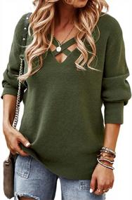 img 4 attached to Stylish And Comfortable Women'S Knit Sweater Tops With Off-Shoulder Design And Long Sleeves