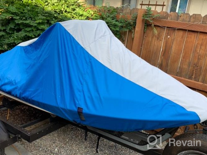 img 1 attached to Protect Your Kawasaki Jet Ski With The SavvyCraft Custom Fit Trailerable Cover In Blue/Black review by Jason Marquez