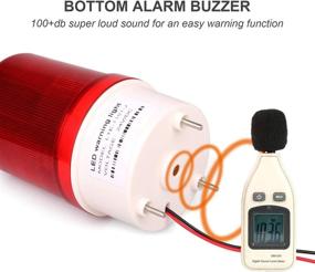 img 1 attached to 🚨 Highly Visible Industrial LED Revolving Strobe Beacon Lights - 110v AC, Red, No Buzzer - Ideal for Emergency Signaling