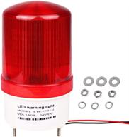 🚨 highly visible industrial led revolving strobe beacon lights - 110v ac, red, no buzzer - ideal for emergency signaling логотип