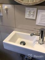 img 1 attached to White Ceramic Wall Mount Rectangle Sink With Chrome Faucet And Pop Up Drain P Trap (T02), 18-3/8" X 1.5 GPM, Eclife Bathroom review by Jeremy Edwards