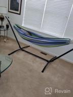 img 1 attached to Portable 2 Person Hammock With Stand - Heavy Duty And Supports Up To 450Lbs - Kanchimi review by Jonathan Germain