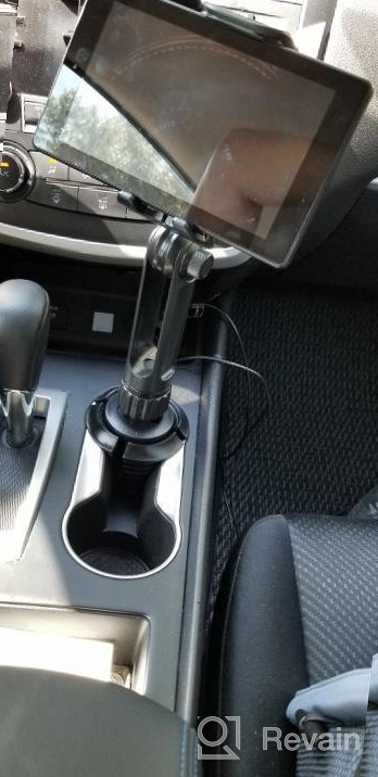 img 1 attached to IKross 2-In-1 Cup Mount Holder: Perfectly Secure Tablet And Smartphone Holder For Your Car review by Chris Lujan