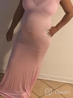 img 1 attached to Elevate Your Maternity Photoshoot With JustVH'S Elegant Slim Fit Maxi Gown review by Brandon Whiteman