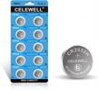 cr2032 lithium battery 10 pack - 230mah 3v coin button cell 2032 ecr2032 - 5-year warranty (not for thermometer) logo
