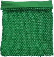 green crochet lined inches elastic logo