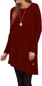 img 2 attached to Ultra-Comfy And Stylish: KORSIS Women'S Long Sleeve Tunic Dress With T-Shirt Design