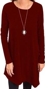 img 3 attached to Ultra-Comfy And Stylish: KORSIS Women'S Long Sleeve Tunic Dress With T-Shirt Design