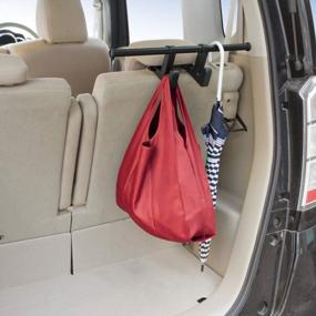 img 3 attached to Keep Your Car Organized With LITTLEMOLE Back Seat Headrest Hooks For Bags, Umbrellas, And More!