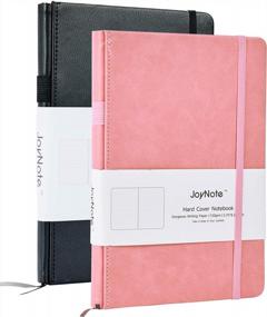 img 4 attached to 2 Pack Hardcover Notebook - JoyNote A5 College Ruled Writing Journal With Pen Loop, 96 Sheets/192 Pages & 2 Plan Stickers Gifts | 5.75 X 8.25 Inches (Black Pink)