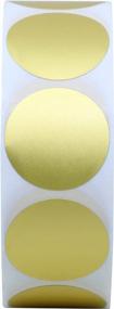 img 1 attached to 1,000 Gold Foil Round Stickers: Hybsk Color-Coded Dot Labels, 1 Inch In Diameter