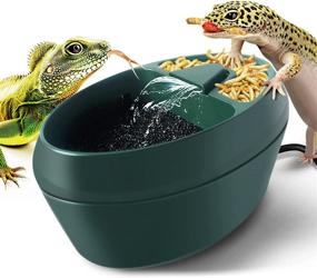 img 4 attached to 🦎 Reptile Drinking Water Fountain - MYGIIKAKA Chameleon Accessories, Automatic Circulation System, Trough Included - Bearded Dragon Cage Accessories, Reptiles Habitat Waterfall for Snake, Lizard, Chameleon, Turtle