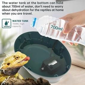 img 1 attached to 🦎 Reptile Drinking Water Fountain - MYGIIKAKA Chameleon Accessories, Automatic Circulation System, Trough Included - Bearded Dragon Cage Accessories, Reptiles Habitat Waterfall for Snake, Lizard, Chameleon, Turtle