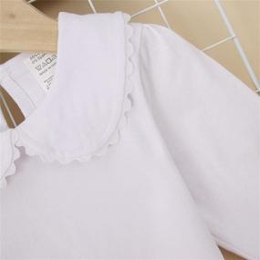 img 1 attached to 👚 MODNTOGA Sleeve Collar Blouse Off White: Stylish Girls' Clothing Tops, Tees & Blouses