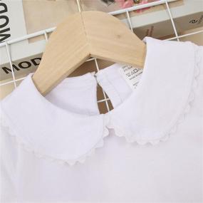img 2 attached to 👚 MODNTOGA Sleeve Collar Blouse Off White: Stylish Girls' Clothing Tops, Tees & Blouses