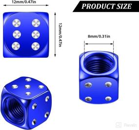 img 3 attached to 🎲 Multi-Colored Aluminum Dice Valve Stem Caps for Car, Motorcycle, and Bicycle Tires – Set of 12