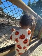img 1 attached to 🎃 Pumpkin Sweatshirt Romper: Oversized Long Sleeve Onesie for Baby Halloween Outfit - Girl/Boy | Fall Baby Clothes review by Darren Cole