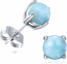 img 4 attached to 925 Sterling Silver Gemstone Stud Earrings For Women - Hypoallergenic Jewelry With GEMSME Guarantee