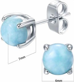 img 2 attached to 925 Sterling Silver Gemstone Stud Earrings For Women - Hypoallergenic Jewelry With GEMSME Guarantee