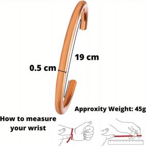 img 1 attached to Copper Bracelet For Joint Pain & Arthritis Relief: Solid & Tear Drop Styles For Men And Women