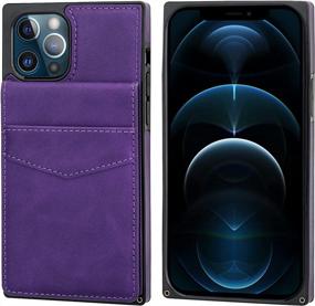 img 3 attached to Vaburs IPhone 12 Pro Max Wallet Case Card Holder Kickstand PU Leather Full Body Shockproof Protection Cover For IPhone 12 Pro Max 6.7 Inch(Purple)