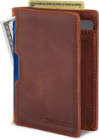 img 4 attached to Wallets Leather Blocking Minimalist Charcoal Men's Accessories ~ Wallets, Card Cases & Money Organizers